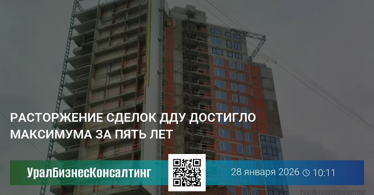 Расторжение сделок ДДУ достигло максимума за пять лет