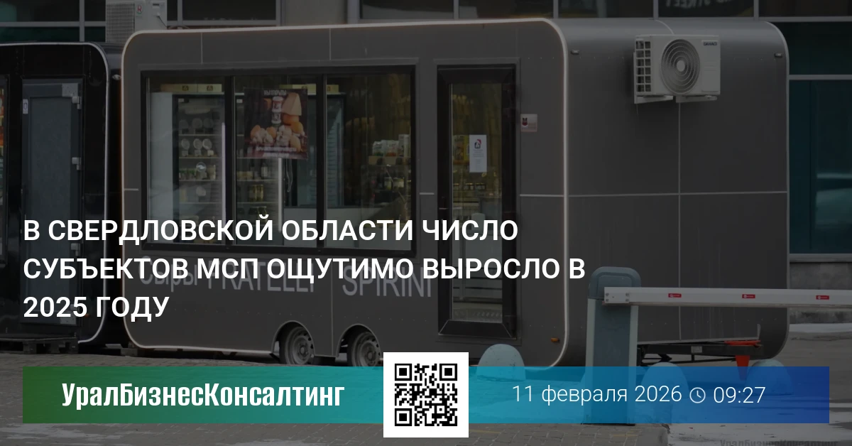 В Свердловской области число субъектов МСП  выросло в 2025 году