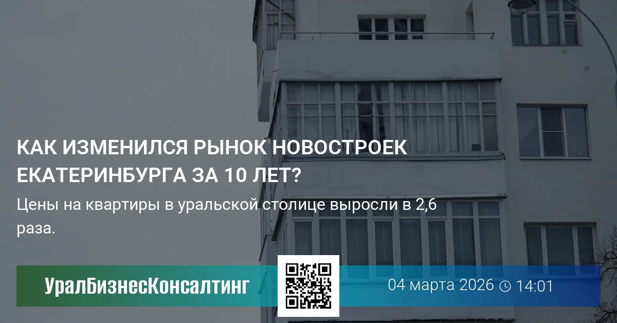 Как изменился рынок новостроек Екатеринбурга за 10 лет?