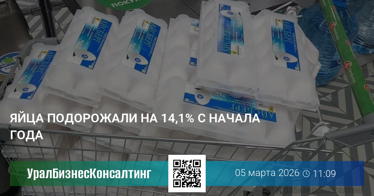 Яйца подорожали на 14,1% с начала года