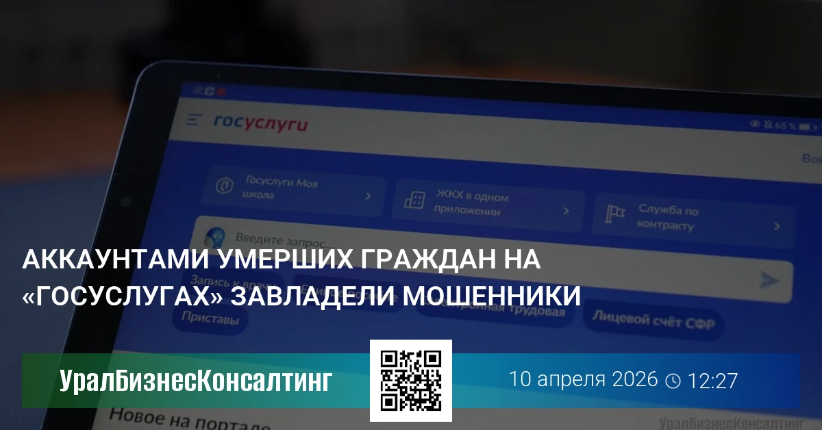 Аккаунтами умерших граждан на «Госуслугах» завладели мошенники