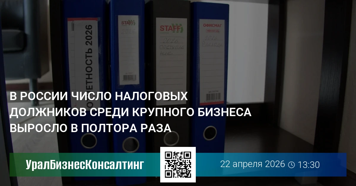 В России число налоговых должников среди крупного бизнеса выросло в полтора раза