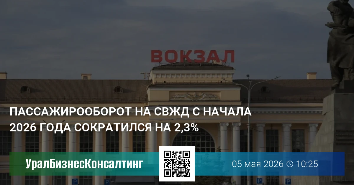 Пассажирооборот на СвЖД с начала 2026 года сократился на 2,3%