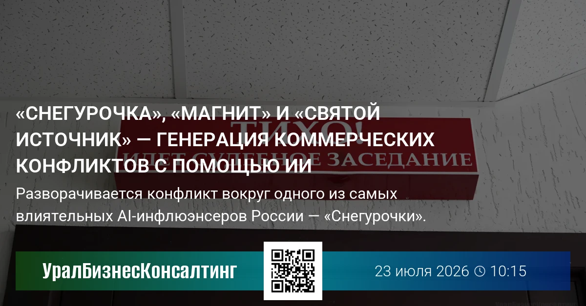 «Снегурочка», «Магнит» и «Святой источник» — генерация коммерческих конфликтов с помощью ИИ