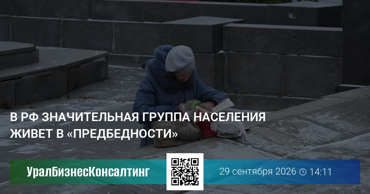 В РФ значительная группа населения живет в «предбедности»