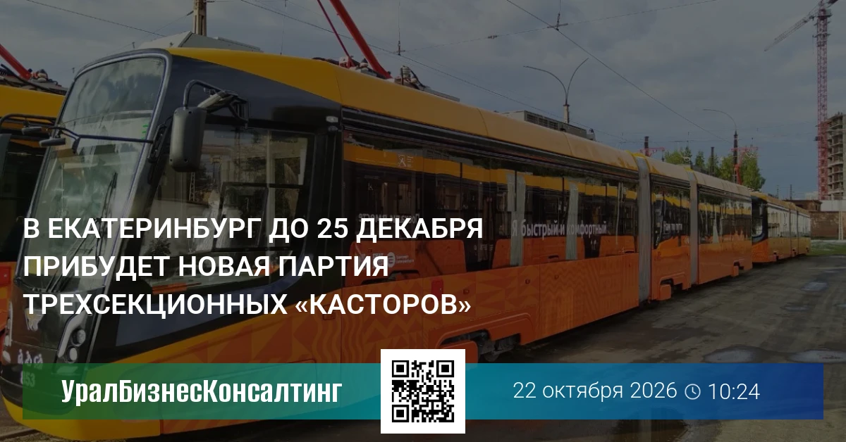 В Екатеринбург до 25 декабря прибудет новая партия трехсекционных «Касторов»