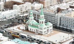 Вид храма Св. Екатерины с высоты птичьего полета