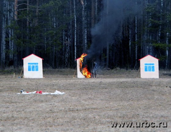Учебная деревня Вижай едва не сгорела из-за невнимательности пожарных