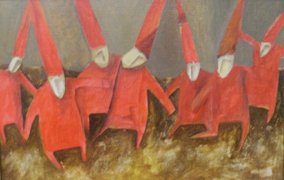 Серёжа Пикассо. Танец гномов или последняя капля - твоя, х, акрил, 60х70