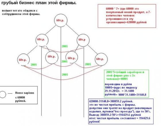 Так выглядит бизнес-план «Q-net», созданный одним из ее разочарованных последователей