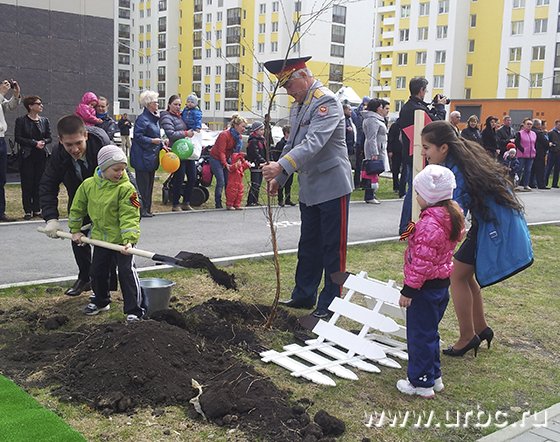 Высадка деревьев в Академическом уже стала хорошей традицией Высадка деревьев в Академическом уже стала хорошей традицией