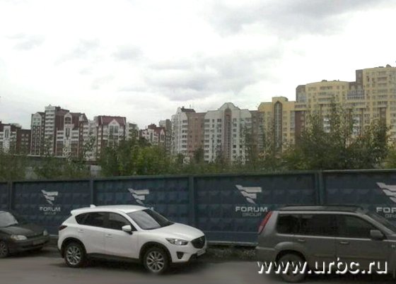 В данный момент строительная площадка заросла кустами и деревьями