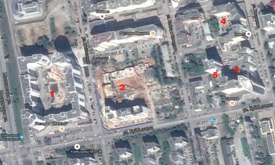 Фрагмент скриншота карты Google.Maps