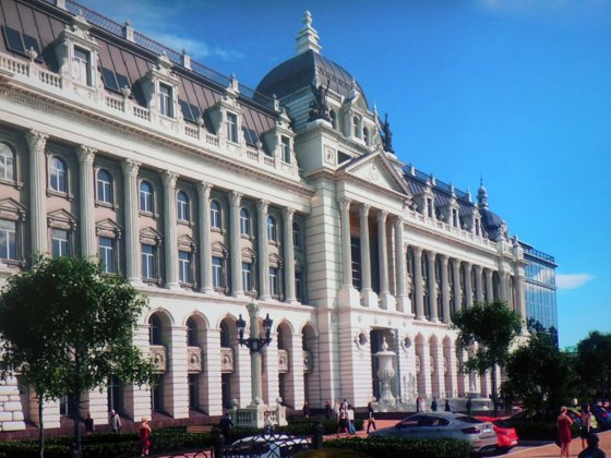 Фасад УПЗ предлагается выполнить в классическом стиле