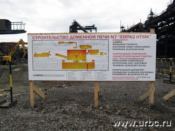 Схема строительства домны № 7