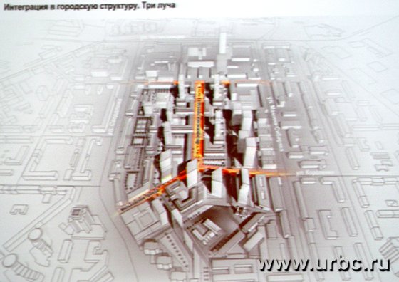 Высотные здания не нарушат облика улицы Свердлова, так как находятся в глубине кварталов Высотные здания не нарушат облика улицы Свердлова, так как находятся в глубине кварталов