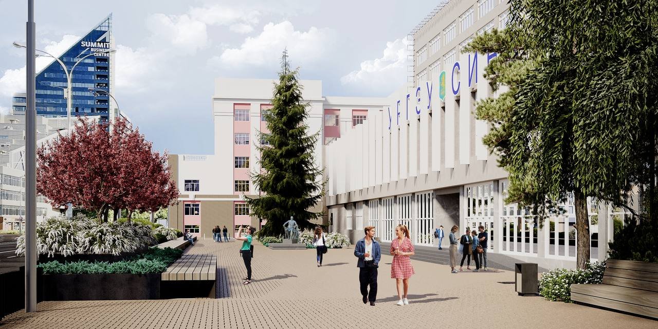 В Екатеринбурге благоустраивают сквер возле УрГЭУ В Екатеринбурге благоустраивают сквер возле УрГЭУ